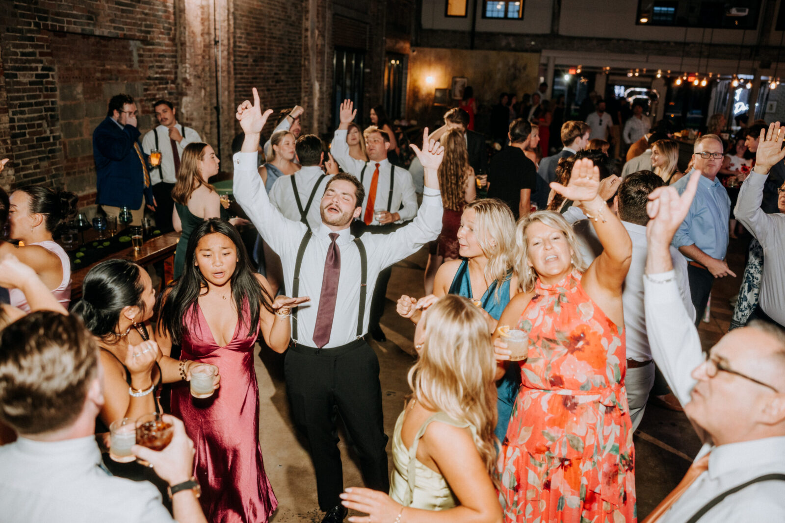 Packed dance floor at a St. Louis Wedding